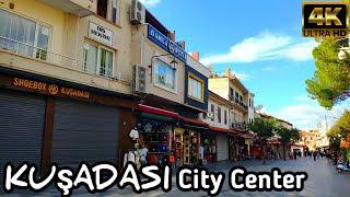 KUŞADASI CITY CENTER WALKING TOUR | January 22, 2023 | 4k UHD 60fps