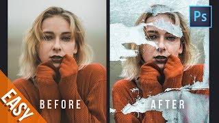 [Photoshop Tutorial] how to make Torn Paper Effect instantly