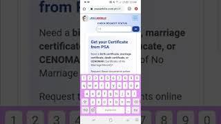 How to Check your request status on your PSA Birth Certificate .