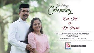 [WEDDING CEREMONY] Dn. JOJI P . CHACKO & Dr. Merin SUSAN KURIAN 15  JANUARY 2023