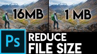 How to reduce file size of image in Photoshop | FAST