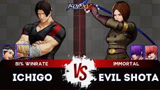 KOF XV️ ICHIGO (Rock/Shingo/Kim) vs EVIL SHOTA (O.Shermie/Shermie/Whip)️Replay Match - 12/24