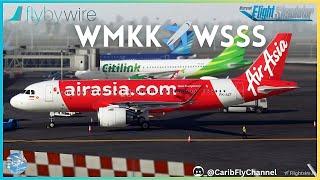 MSFS2020| **LIVESTREAM** Kuala Lumpur - Singapore Crossfire  | FBWA20nx  VATSIM