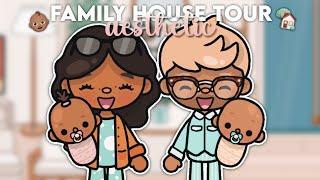  AESTHETIC BIG family house tour | VOICED toca life world roleplay