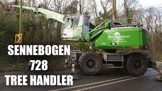 Sennebogen 728 Tree Handler Taking Down Diseased Trees