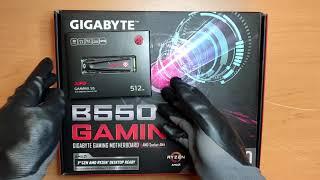 Ensamble tarjeta madre Gigabyte B550 GAMING X, procesador Ryzen 5 3600 y memoria RAM DDR4 ADATA XPG