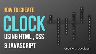 Animated Clock Using HTML CSS & JavaScript || Code With Developer