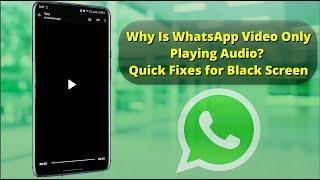 How to Fix WhatsApp Video Preview Black Screen With Audio