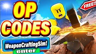 ALL NEW *SECRET CODES* IN ROBLOX WEAPON CRAFTING SIMULATOR (codes roblox Weapon Crafting Simulator)