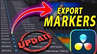  UPDATED 2024  How to Export MARKERS in DaVinci Resolve 18.6.5  (& Make YouTube Chapters)