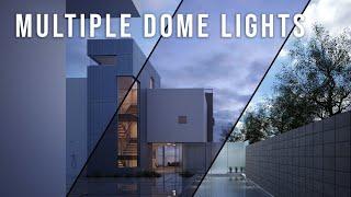 How To Use Multiple Additive Dome Lights For Exterior Renderings in V-Ray 5