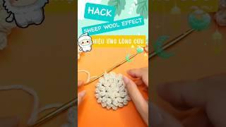 Hack sheep wool effect  #crochetsheepwooleffect #crochetsheepwooleffectbeanie