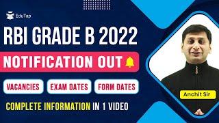  RBI Grade B 2022 Notification | RBI Manager Exam Dates | RBI Grade B 2022 Vacancies & Recruitment