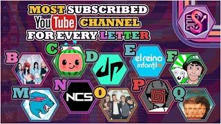 The Most Subscribed Channel of each LETTER (2011-2023) | 4,675 Days History