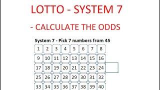 How to Calculate the Odds of Winning Lotto with System 7 - Step by Step Instructions - Tutorial