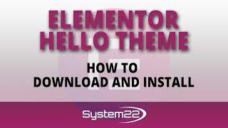 Elementor Hello Theme Download And Install 