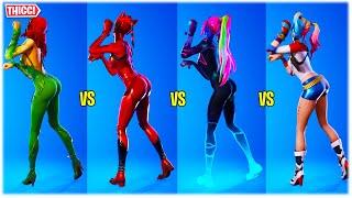 WHO GOT THE THICCEST  IN FORTNITE ? PAWS & CLAWS DANCE EMOTE SHOWCASED WITH FEMALE SKINS ️