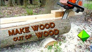 Chainsaw beam guide from wood (DIY mini mill)