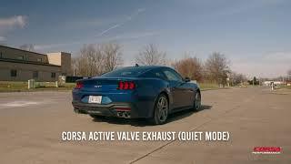 CORSA Performance 2024 Ford Mustang GT Active Exhaust Sound Comparison Video