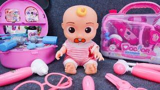 62 Minutes Satisyfing Unboxing Rabbit Nurse Playset  Doctor Rescue Acnes Doll Toy Review ASMR 