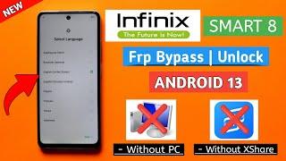 Infinix Smart 8 Frp Bypass Android 13 | Without PC || Infinix (X6525) Google Account Unlock 2024