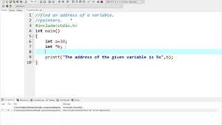 45 - Finding address of a variable, pointer declaration and many more in C programming language.