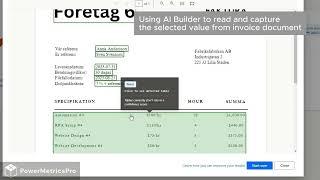 Reading Invoice Data with Robotic Process Automation (PowerAutomate)