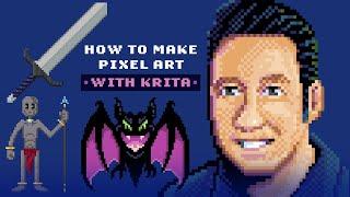 Krita Pixel Art Tutorial 🟥🟦🟩