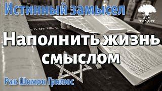 Истинный замысел — наполнить жизнь смыслом. Рав Шимон Грилюс