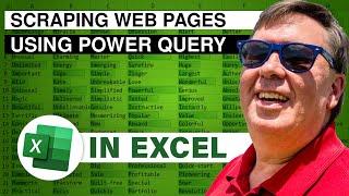 Excel - Scrape Weather Data from Weather Underground Webpages Using Power Query - Episode 2056
