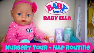 Baby Born Ella's Nap Routine & Nursery Tour! Unboxing Perfectly Cute Baby Doll Set From Target!
