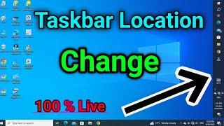 How to Change taskbar Location | How to Change Taskbar Right Left Bottom Top | Windows 7/8/10/11