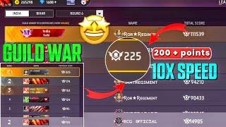 10x Superfast Guild War Points Complete Trick  Free Fire Guild War 200+ Points Trick 