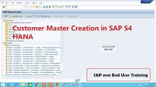 Customer Master Creation in SAP S4 HANA