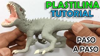  COMO HACER UN DINOSAURIO INDOMINUS REX DE PLASTILINA PASO A PASO  JURASSIC WORLD - PLASTIL