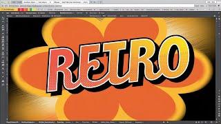 Retro Card Text Effect l Text Effect In Illustrator l Illustrator Text Effect Tutorials