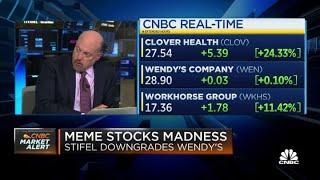 Jim Cramer on moves from meme stocks Clover Health and ContextLogic