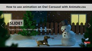 How to use animation on Owl Carousel with Animate.css | Full Screen Slider -2