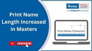 Print Name length Increased | Print Name in BUSY  | BUSY 21 (Rel.7.0) #busy #KGSoftwareServices