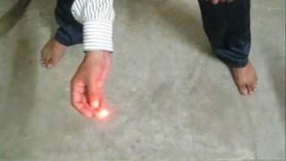 how to burn a match stick by striking on floor?