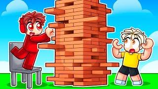 Cash vs Shady GIANT JENGA in Roblox!