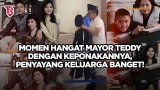 Penyayang keluarga, Mayor Teddy dengan gemasnya memegangi pundak keponakan dari belakang