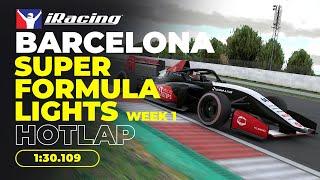 iRacing Onboard Lap: Super Formula Lights Week 1 @ Barcelona (1:30.109) + Setup Link