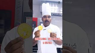 Garnishing Dry Lemon  Orange  Slice Simple way by Chef Anbu