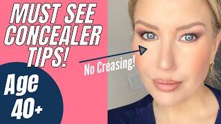 4 BEST CONCEALER TIPS FOR MATURE UNDER EYES | Stop The Creasing! #shorts