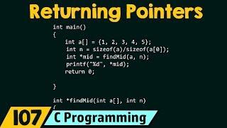 Returning Pointers