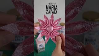 Cómo hacer una flor sencilla con foami partiendo de cuadrados  #flores #diy #manualidades