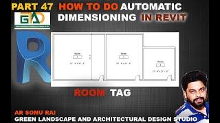 PART 47 -HOW TO DO AUTOMATIC DIMESNIONING IN REVIT #roomtagsrevit