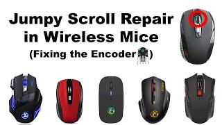 How to fix wireless mouse scroll wheel jumping up and down || Jumpy Scrolling wheel (Encoder repair)