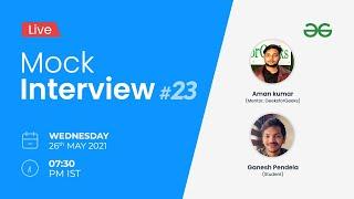 Live Mock Interview | Product Based Company